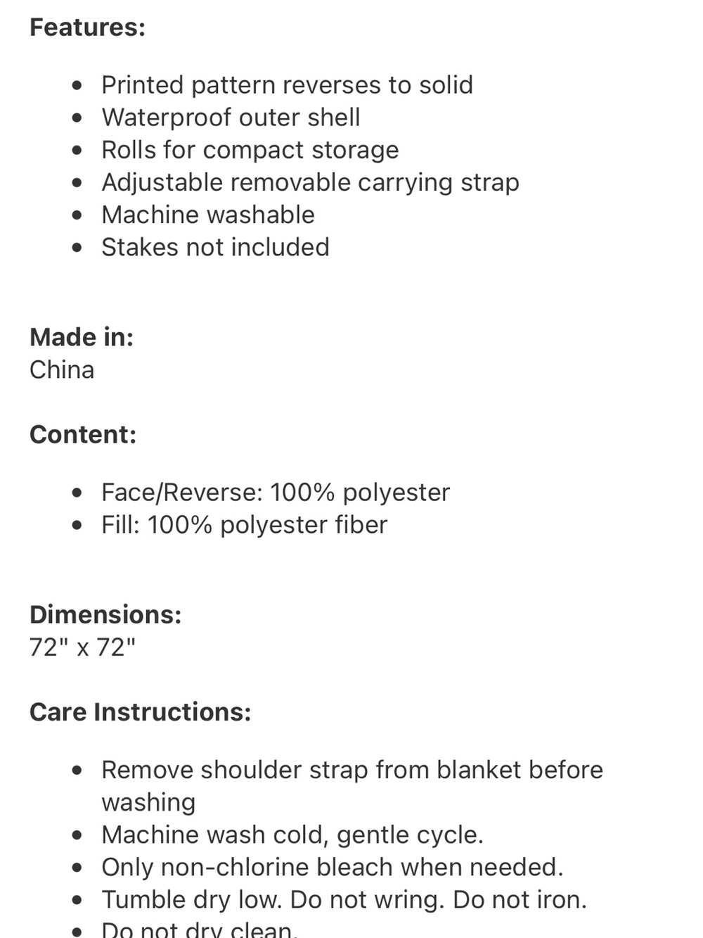 Columbia Outdoor Blanket Bag — Teal Mountain Print - Picture 8 of 8